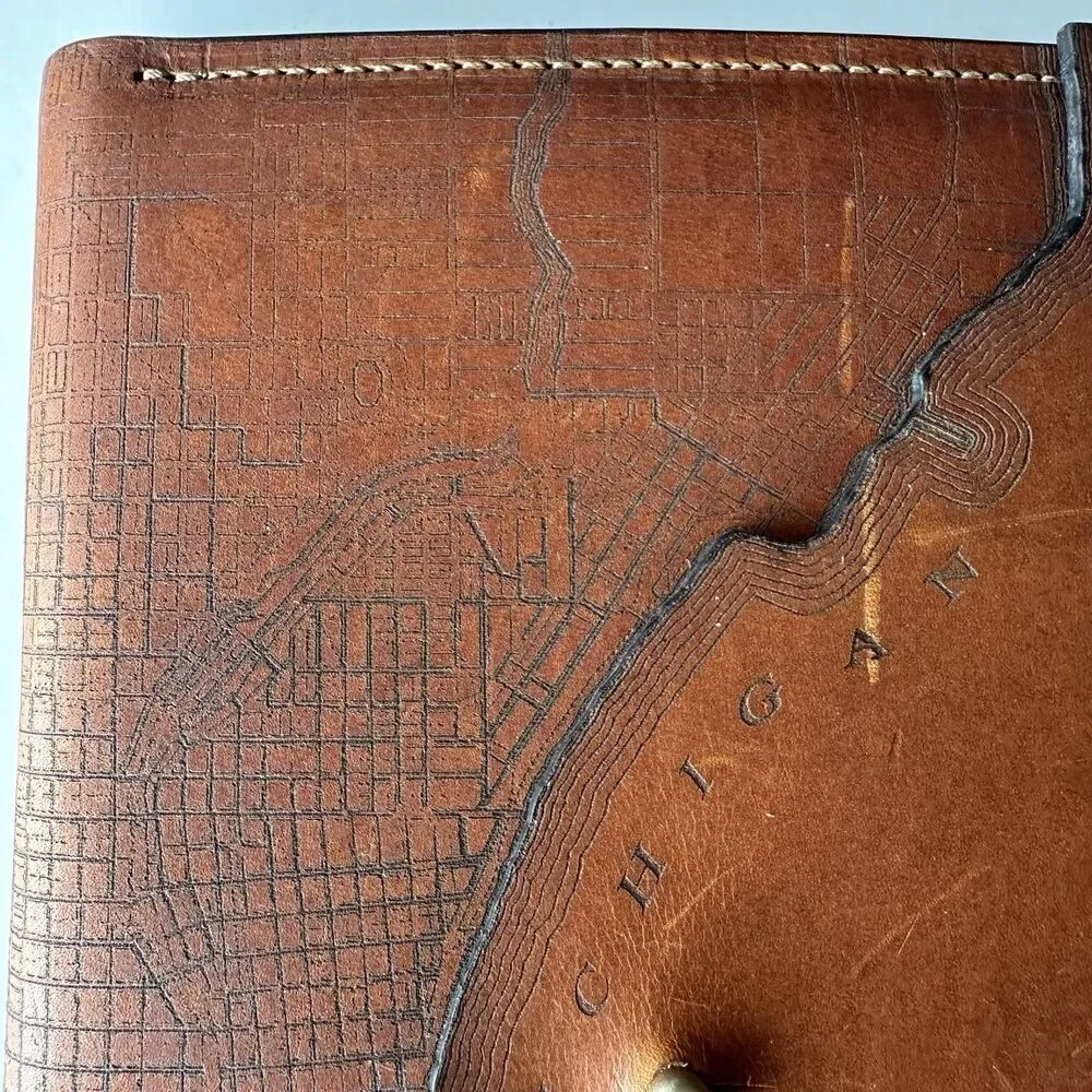Tactile Craftworks Leather Milwaukee Map Journal Lined Moleskin Notebook Unused